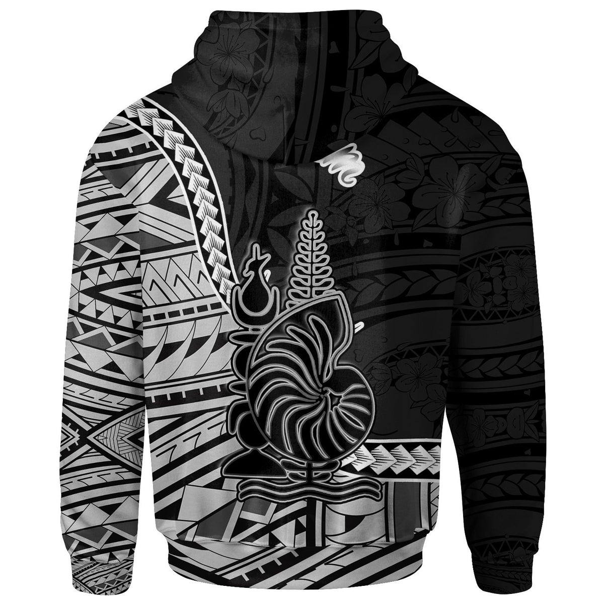 New Caledonia Islands Hoodie Poum Seal of New Caledonia Polynesian Patterns - Polynesian Pride