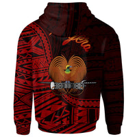 Papua New Guinea Zip Hoodie Porgera Polynesian Patterns - Polynesian Pride