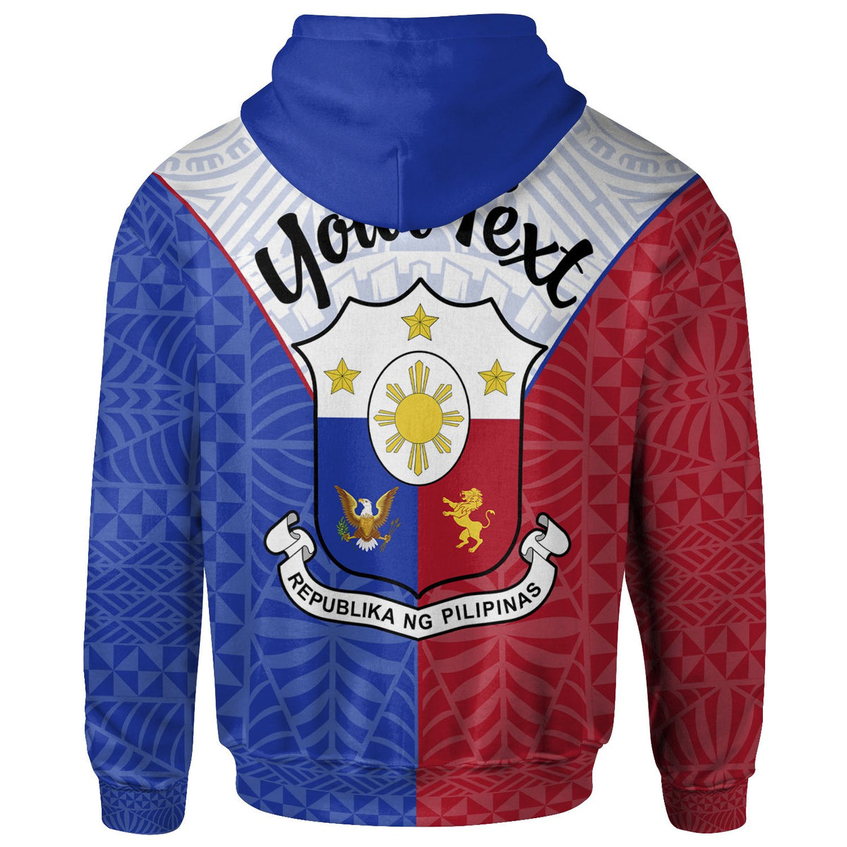 Pilipinas Zip Hoodie Custom Seal of Pilipinas Style - Polynesian Pride