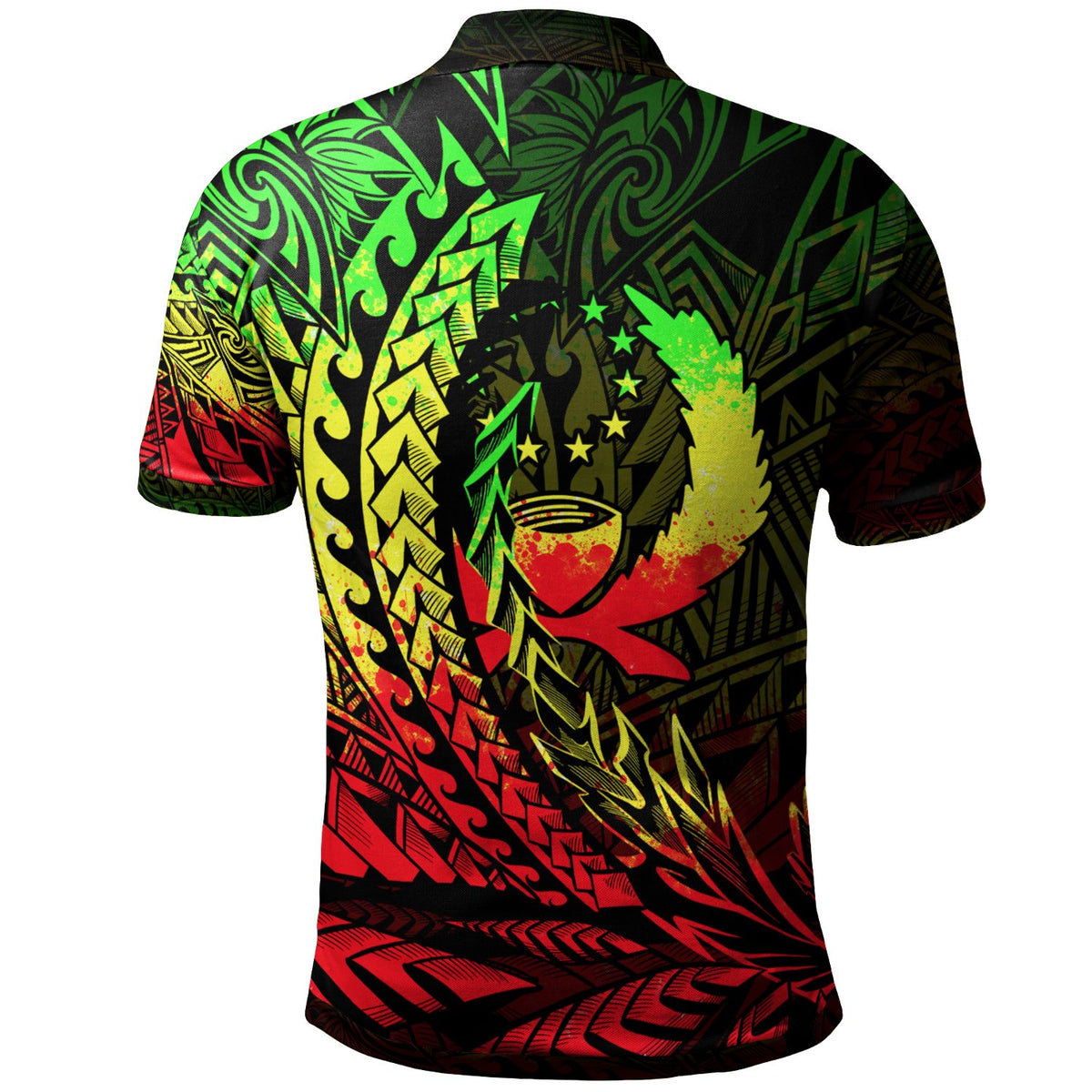 Pohnpei State Polo Shirt Reggae Custom Wings Style - Polynesian Pride