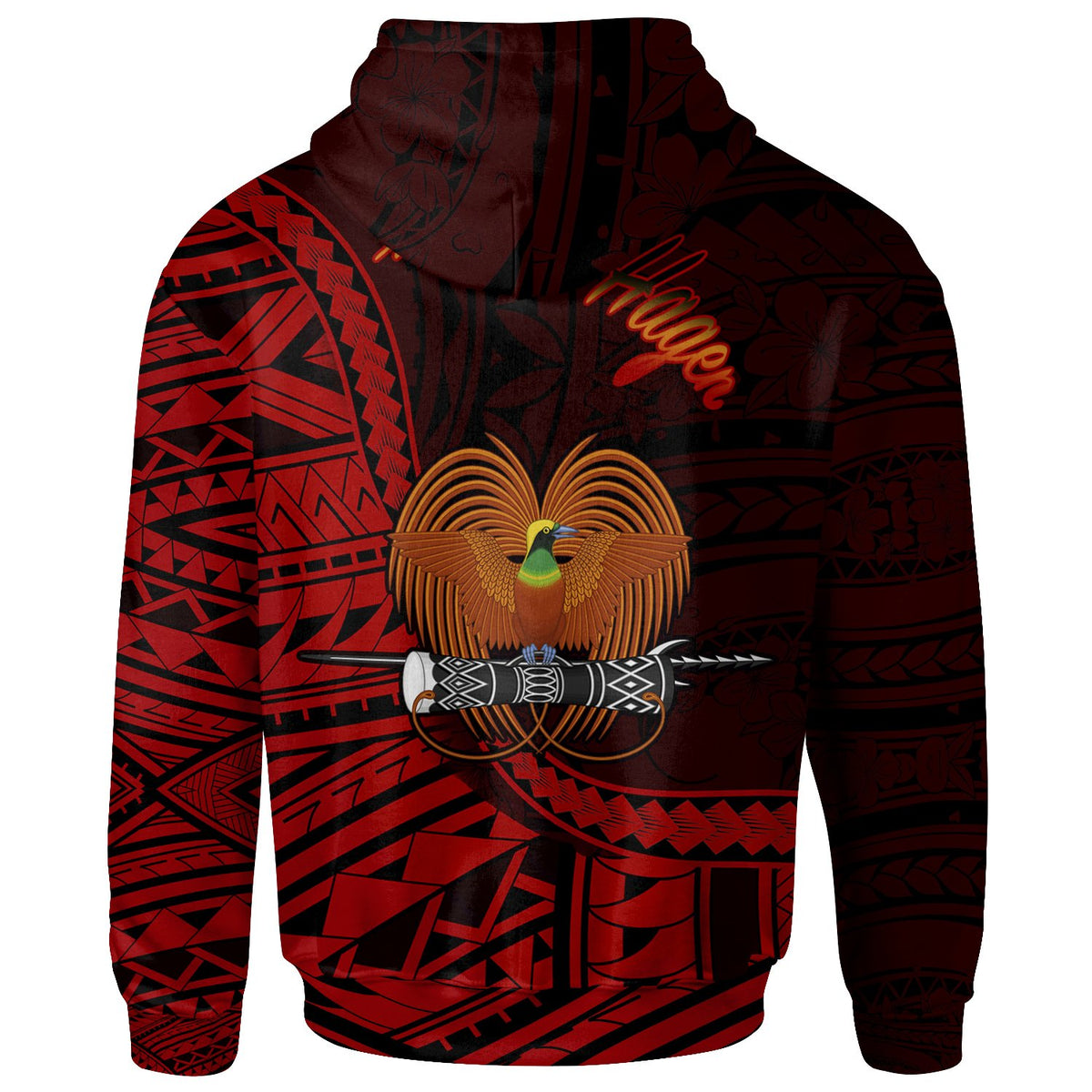 Papua New Guinea Hoodie Mount Hagen Polynesian Patterns - Polynesian Pride