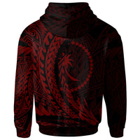 Chuuk State Hoodie Red Custom Wings Style - Polynesian Pride
