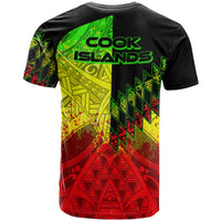 Cook Islands T Shirt Reggage Color Symmetry Style - Polynesian Pride