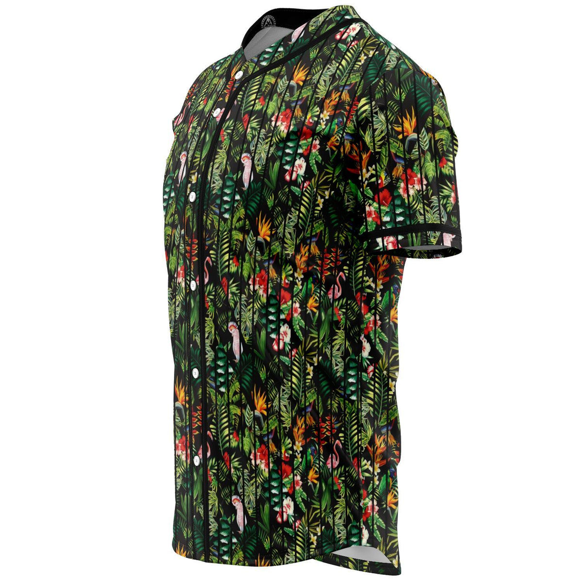 Tropical Flamingo Hibiscus Baseball Jersey - Polynesian Pride