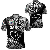 Custom Manu Samoa Rugby Polo Shirt Unique Vibes Black, Custom Text and Number Unisex Black - Polynesian Pride