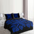Hawaiian Royal Pattern Quilt Bed Set - Black And Blue - M2 Style - AH - Polynesian Pride
