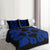 Hawaiian Royal Pattern Quilt Bed Set - Black And Blue - M1 Style - AH - Polynesian Pride