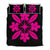 Hawaiian Royal Pattern Quilt Bed Set - Black And Pink - L1 Style - AH Art - Polynesian Pride