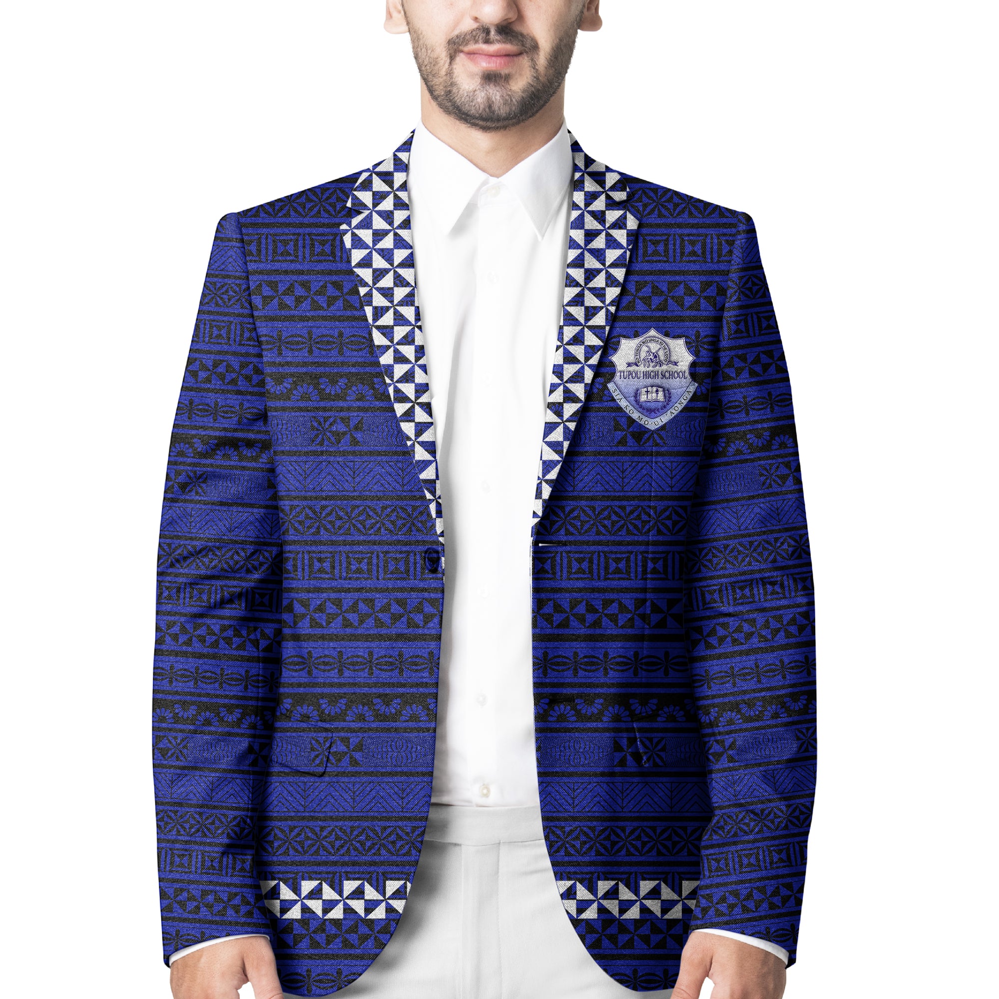 Tonga Tupou High School Blazer Simple Style - Blue NO.1 LT8 Unisex Blue - Polynesian Pride