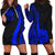 Tahiti Women's Hoodie Dress - Blue Polynesian Tentacle Tribal Pattern Blue - Polynesian Pride