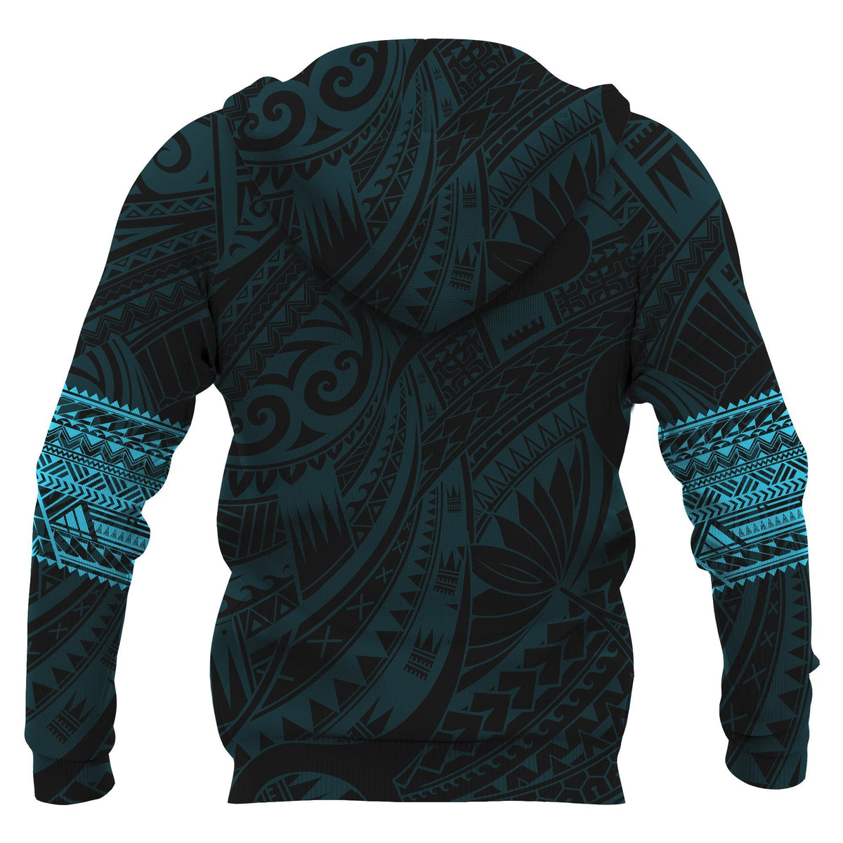New Zealand Customized Aotearoa Maori Tattoo All Over Print Hoodie, Sea Style - Polynesian Pride