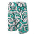 Hawaii Polynesian Maori Ethnic Ornament Board Shorts Turquoise - Polynesian Pride