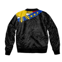 Pilipinas Bomber Jacket Simple Style - Black LT6 - Polynesian Pride