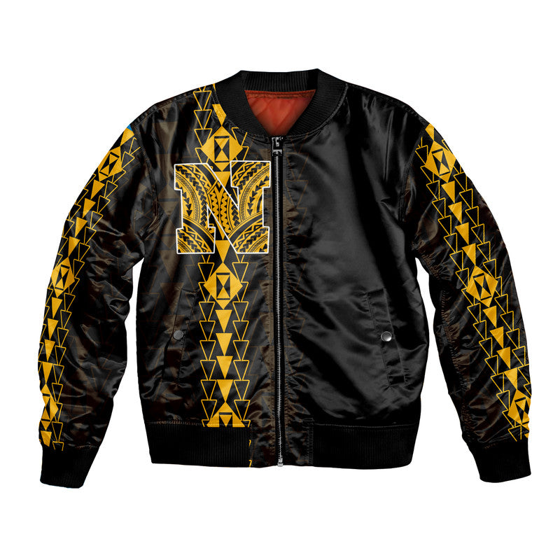 Hawaii - Nanakuli High Mix Kakau Bombers Jacket LT6 Unisex Yellow - Polynesian Pride