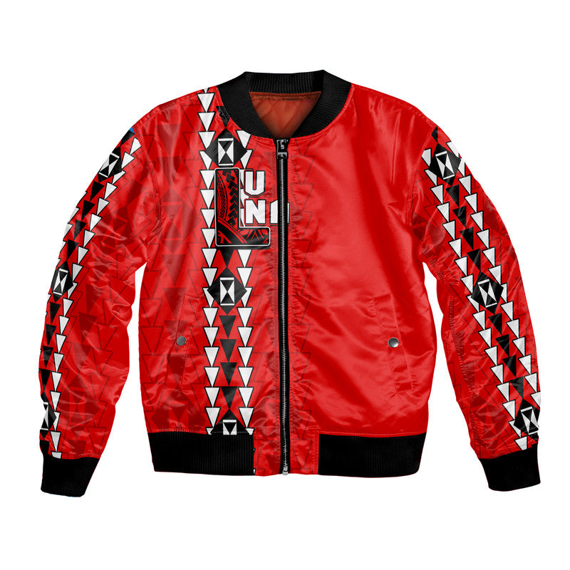 Hawaii - Lahainaluna High Mix Kakau Bombers Jacket LT6 Unisex Red - Polynesian Pride