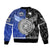 Samoa And New Zealand Bomber Jacket Together - Black LT8 - Polynesian Pride