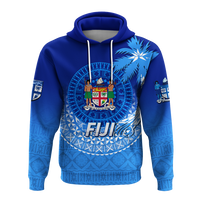 Custom Fiji Tapa Tribal Coconut Tree Hoodie LT12 - Polynesian Pride
