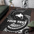 Papua New Guinea Polynesian Custom Personalised Area Rug - White Tribal Wave - Polynesian Pride