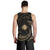 Marshall Islands Polynesian Custom Personalised Men's Tank Top - Gold Tribal Wave - Polynesian Pride