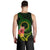 Cook Islands Polynesian Custom Personalised Men's Tank Top - Floral With Seal Flag Color - Polynesian Pride