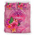 tahiti Polynesian Custom Personalised Bedding Set - Floral With Seal Pink - Polynesian Pride