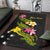 Papua New Guinea Polynesian Custom Personalised Area Rug - Plumeria Tribal - Polynesian Pride