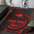 Papua New Guinea Polynesian Custom Personalised Area Rug - Red Tribal Wave - Polynesian Pride