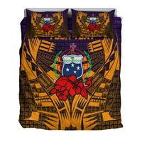 (Custom Personalised) Samoa Bedding Set - Hibiscus With Tribal - LT12 - Polynesian Pride