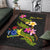 Cook Islands Polynesian Custom Personalised Area Rug - Plumeria Tribal - Polynesian Pride