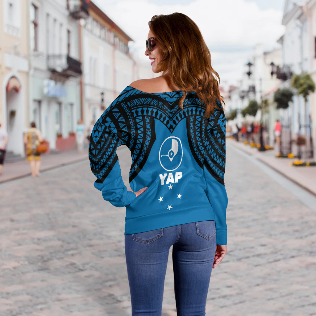 (Custom Personalised)Micronesia Yap - Proud Yapese Women Off Shoulder Sweater - LT12 - Polynesian Pride