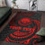 FSM Polynesian Custom Personalised Area Rug - Red Tribal Wave - Polynesian Pride