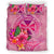 Wallis And Futuna Polynesian Custom Personalised Bedding Set - Floral With Seal Pink - Polynesian Pride