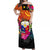 Philippines Off Shoulder Long Dress Alluring Polynesia and Tropical Flowers LT13 Women Black - Polynesian Pride