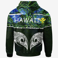 Hawaii Hoodie Tropical Flower Neon Color - Polynesian Pride