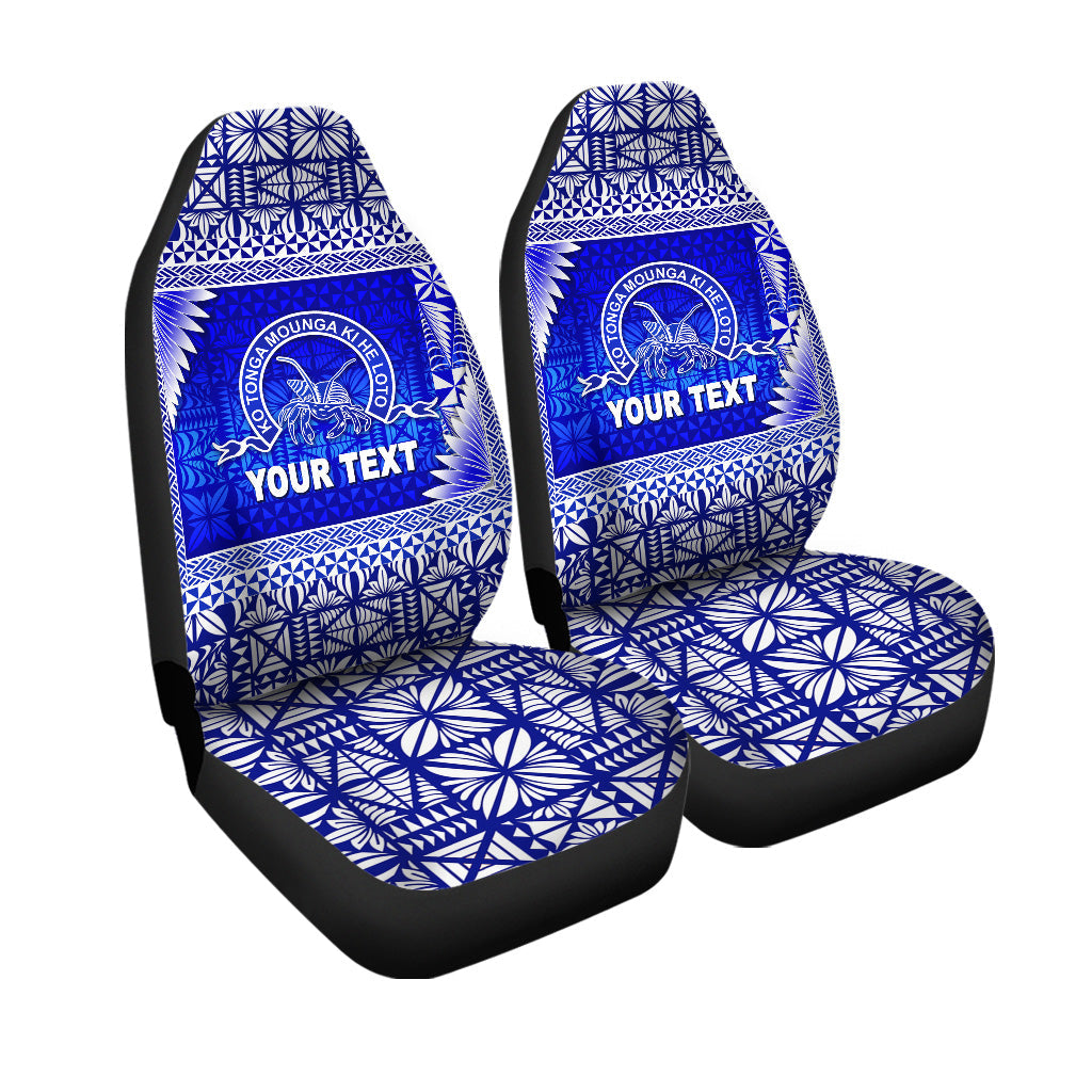 (Custom Personalised) Tonga Tupou College Toloa Old Boys Car Seat Covers Simplified Version LT8 One Size Blue - Polynesian Pride