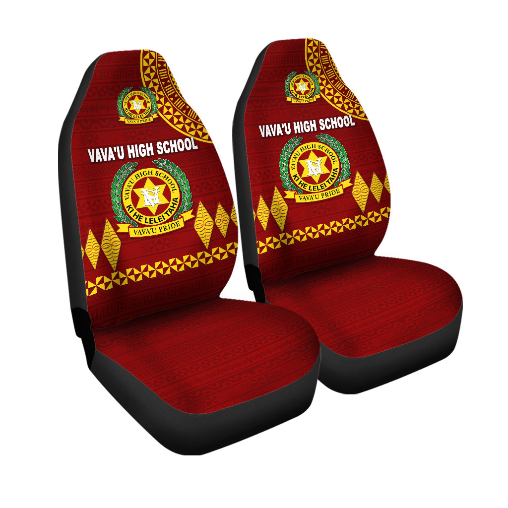 Tonga Vava'u High School Car Seat Cover Simple Style - Maroon LT8 Universal Fit Maroon - Polynesian Pride