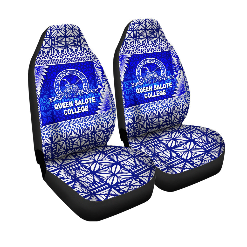 Tonga Queen Salote College Car Seat Covers Simplified Version LT8 One Size Blue - Polynesian Pride