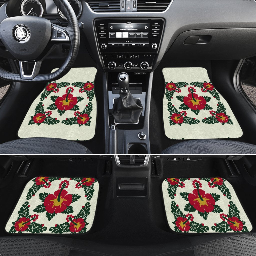 Hawaii - Hibiscus Quilting Car Floor Mats - AH - Polynesian Pride