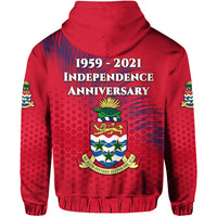 Cayman Islands Hoodie Coat of Arms Independence Anniversary Simple Style Red LT8 - Polynesian Pride
