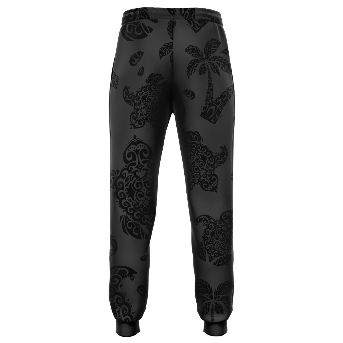 Polynesian Turtle Palm And Sea Pebbles Gray Joggers - Polynesian Pride