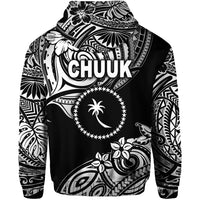FSM Chuuk Zip Hoodie Unique Vibes Black LT8 - Polynesian Pride