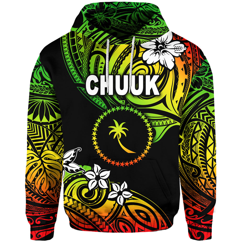 Custom FSM Chuuk Hoodie Unique Vibes Reggae LT8 - Polynesian Pride