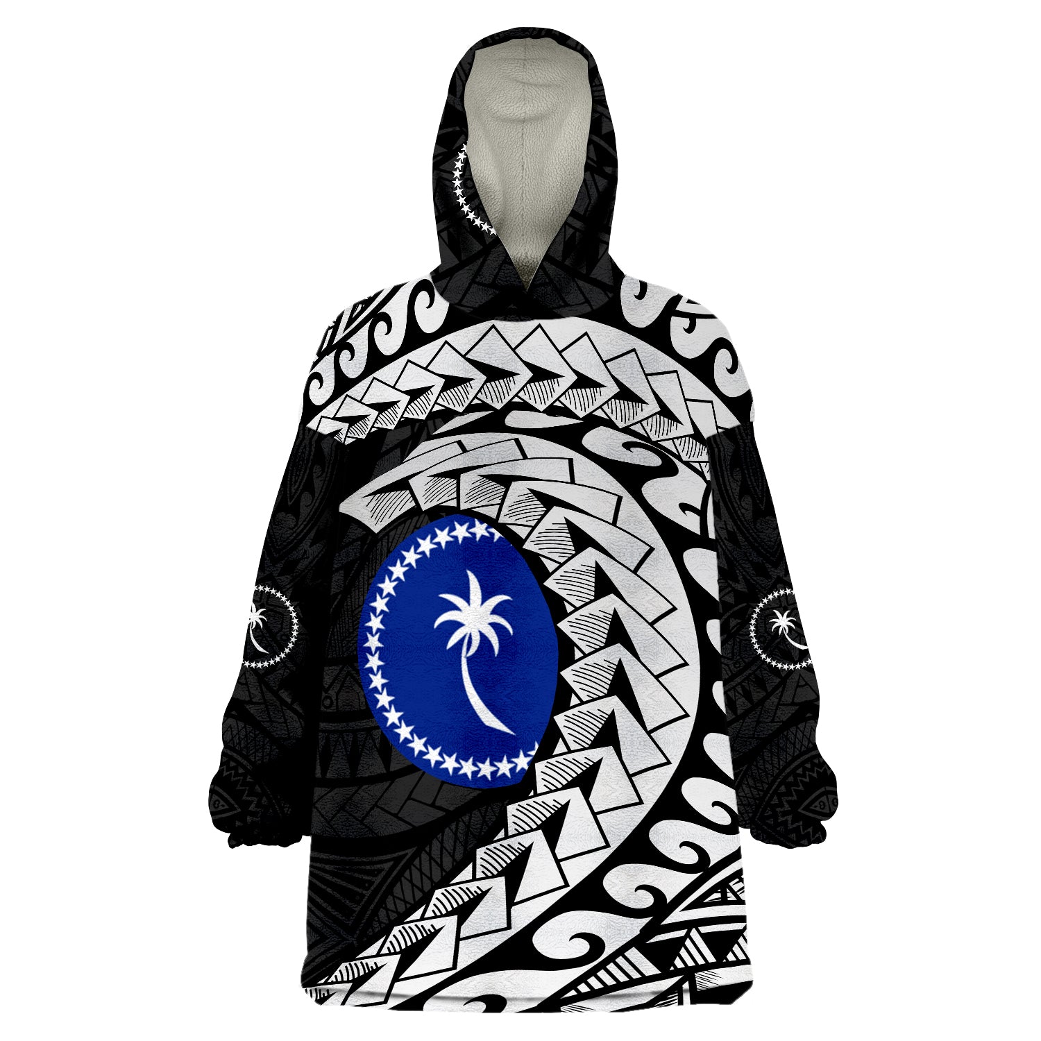 Chuuk Micronesia Wings Style Wearable Blanket Hoodie LT9 Unisex One Size - Polynesian Pride