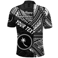 Custom FSM Chuuk Polo Shirt Happy Independence Day Original Vibes Black LT8 - Polynesian Pride