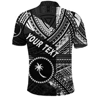 Custom FSM Chuuk Polo Shirt Original Style Black LT8 - Polynesian Pride
