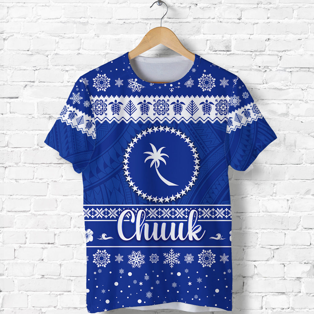 FSM Chuuk Christmas T Shirt Simple Style LT8 - Polynesian Pride