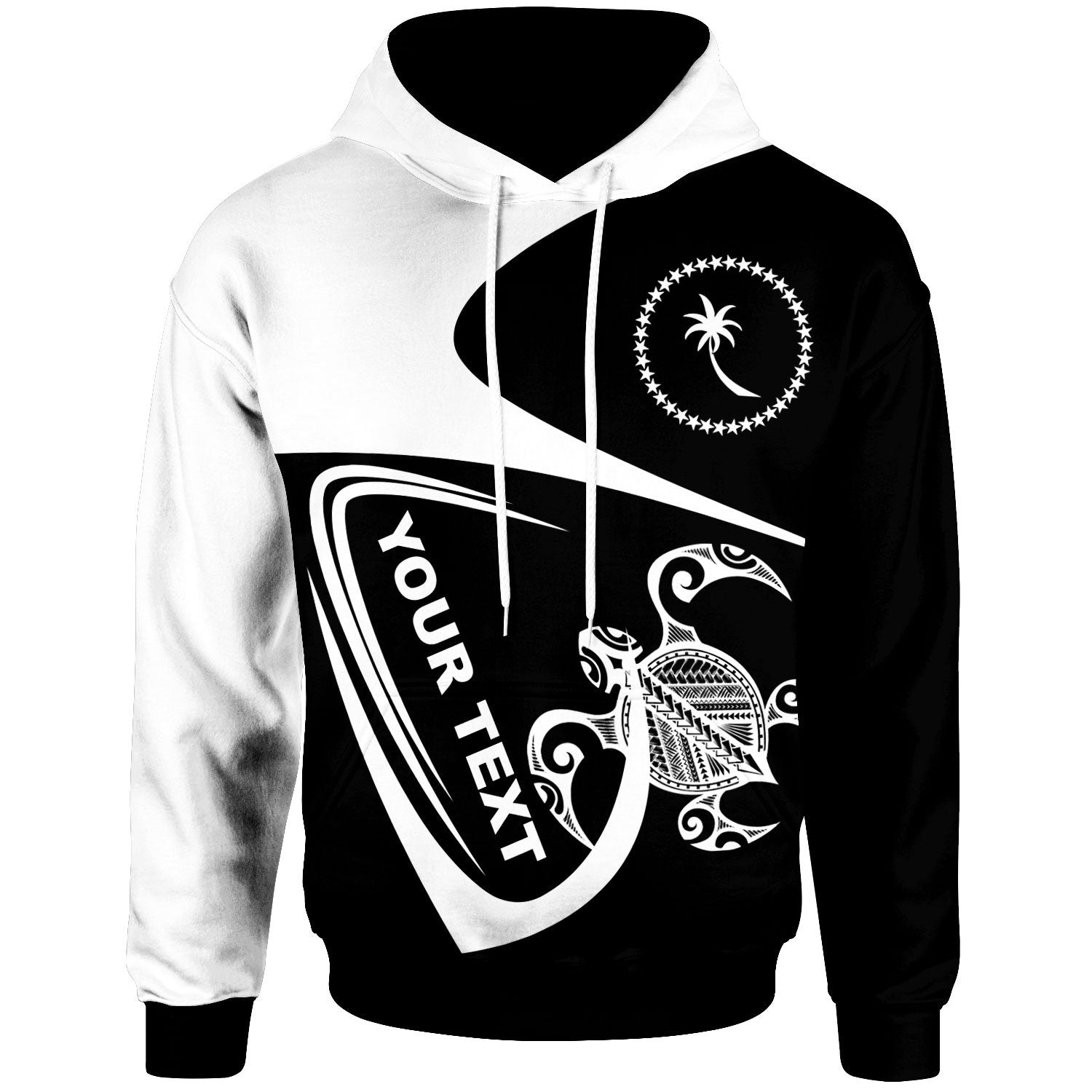 Chuuk Custom Hoodie Street Style Unisex Black - Polynesian Pride