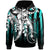 Chuuk Hoodie Cyan Vertical Stripes Style Unisex Cyan - Polynesian Pride