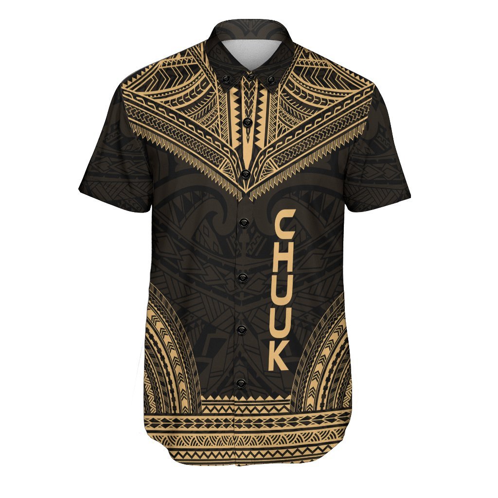 Chuuk Polynesian Chief Shirt - Gold Version Men Gold - Polynesian Pride