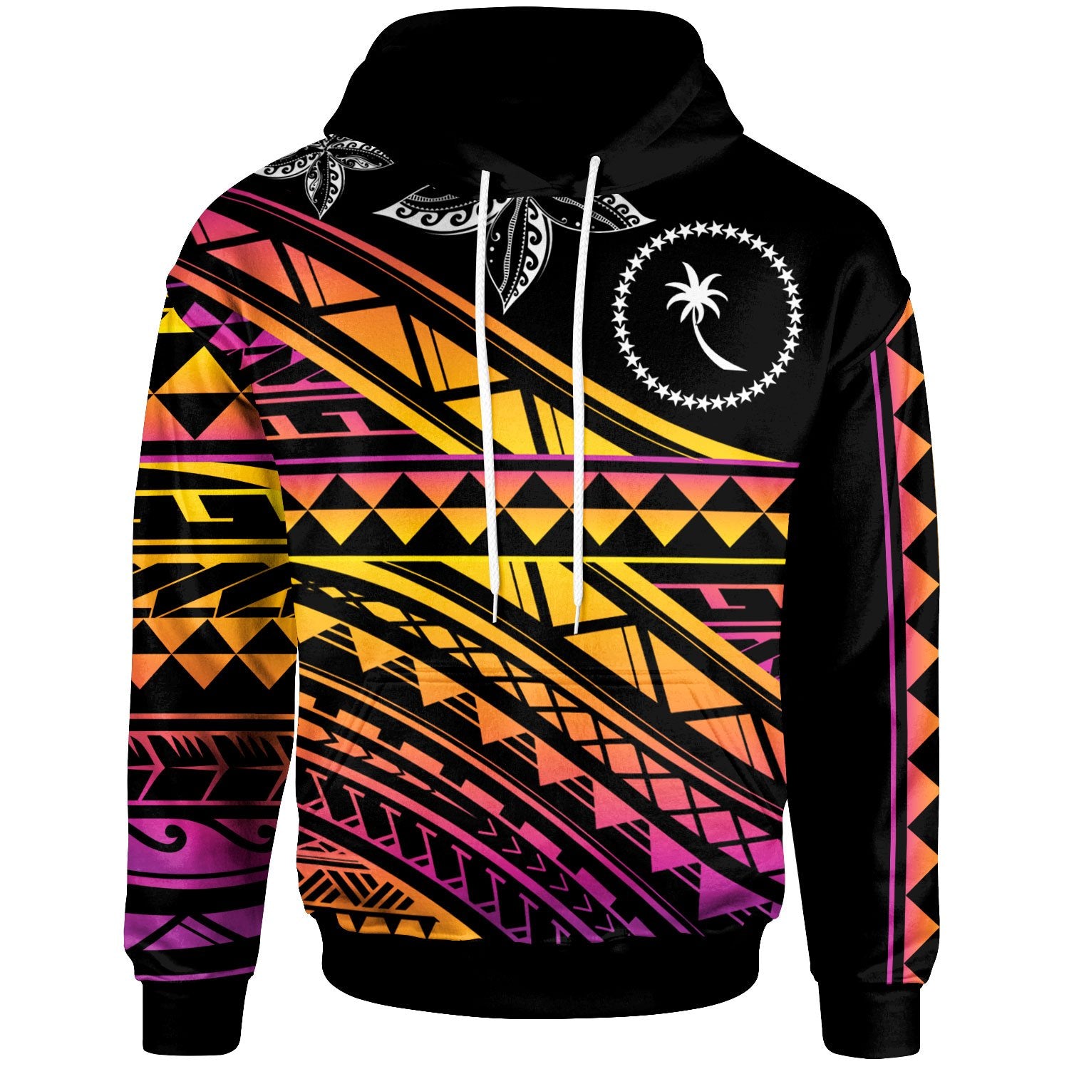 Chuuk Custom Hoodie Special Polynesian Ornaments Unisex Black - Polynesian Pride